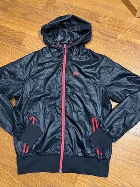 Nike Black Sportswear Jacket with White Logo